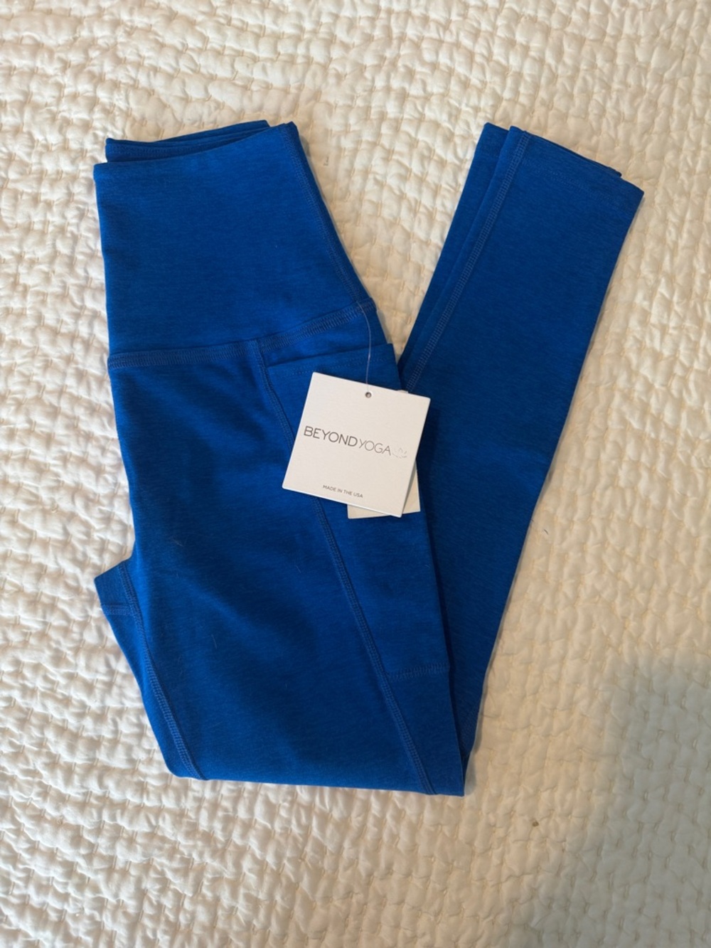 Beyond Yoga Azure Heather High-Rise Leggings with Pockets